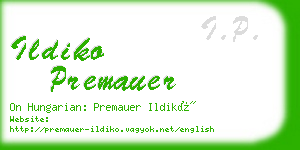 ildiko premauer business card